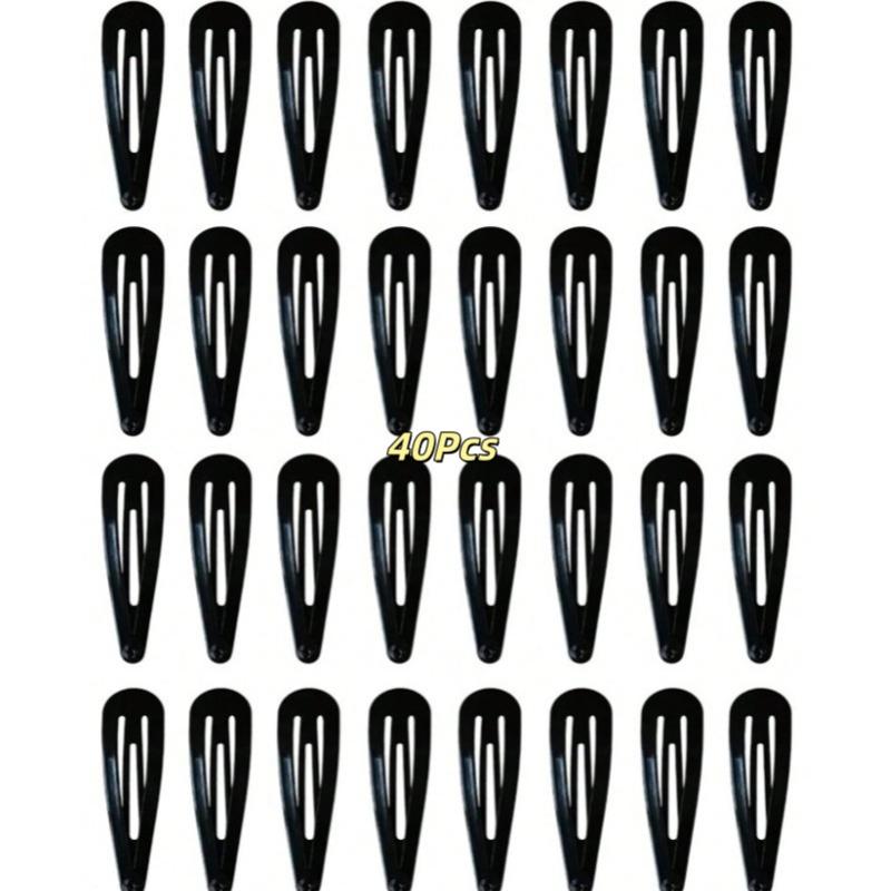 20/40 Pcs Black Hair Clips 2Inch Adults Children Hair Accessories Hair Tools Clip Decorative Women Metal Snap Barrettes