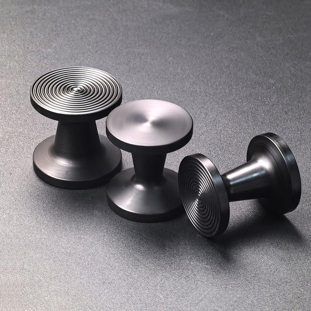 Dual Sided Coffee Tamper Black PP Coffee Powder Press Hammer with Flat Thread Base for Coffee Machine 51MM