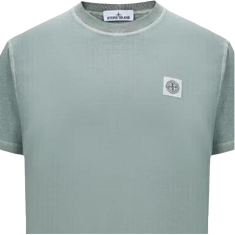 Stone Island Logo Badge Design Round Neck Short Sleeve T-Shirt Unisex T-Shirt 791523757-V0155