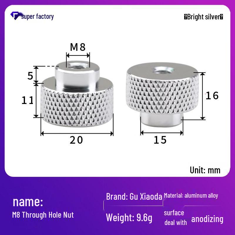 Aluminum Alloy Extended Handle Knurled Adjustment Nut Cap M4/M5