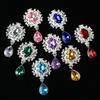 10PCS Metal Fashion DIY Jewelry Accessories Flower Plate Diamond Buckle Water Drop Gem Pendant Alloy Accessories Hair Accessories Headgear Material