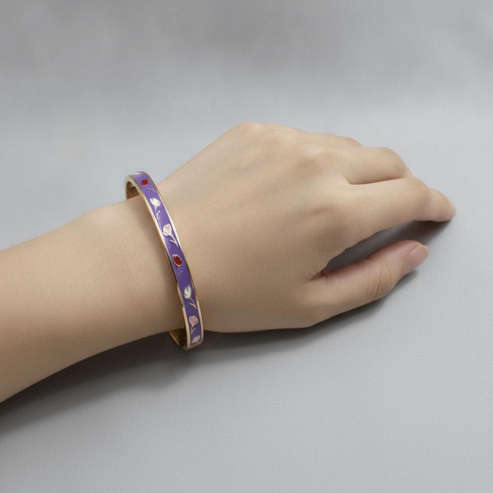 Colorful Vintage Cloisonne Bangle Traditional Women's Hand Bracelet Jewelry Gifts