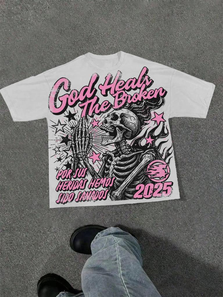 Graphic Tshirt Unisex Women Vintage Top Hip Hop Streetwear Oversized Tshirt Short Sleeve Casual Clothing Summer Fashion YK Tee