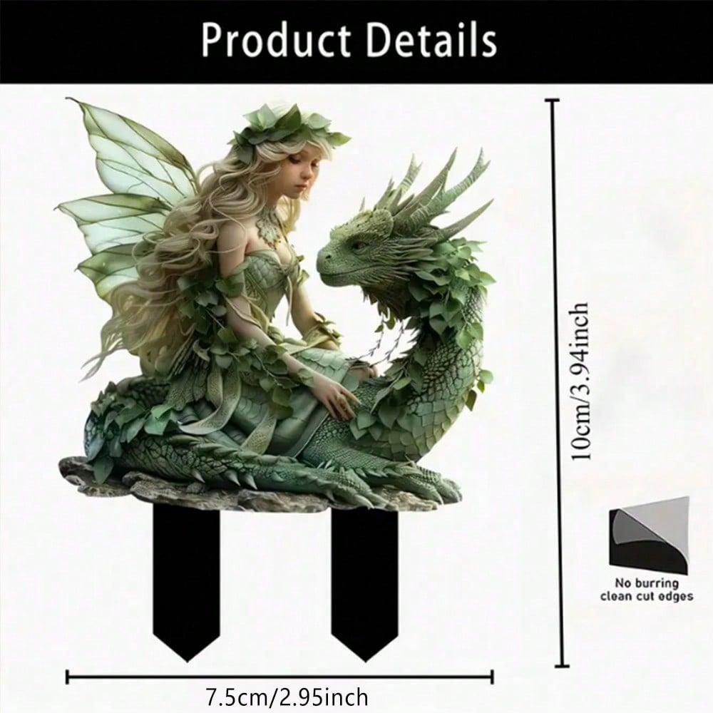 

2D плоские, очаровательные садовые кучи в виде фей и щенков для цветочных горшков, ландшафтного декора, садового искусства, праздничных подарков и семейных памятных вещей one-size