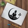 Buddha Chakra Peace Love Good Vibes Vinyl Sticker Car Window Decor, Zentangle Mandala Laptop Decals for Apple Macbook Pro / Air