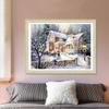 Hot new 5D  snow  snow cottage  cross stitch cross stitch diamond embroidery living room bedroom painting