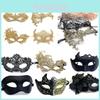 Halloween Mask Costume Props With Lace Half Face Jewelry For Adult Costume Party