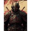 Retro Vintage Floral Samurai Anime Poster  Aesthetic Canvas Wall Art Print for Home Decor