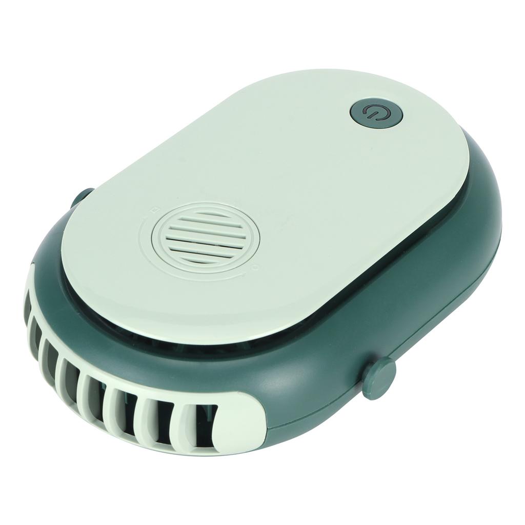 Electric Desktop Fan with 3 Speeds Portable Neck Hanging Aromatherapy Fan USB Charging(White )