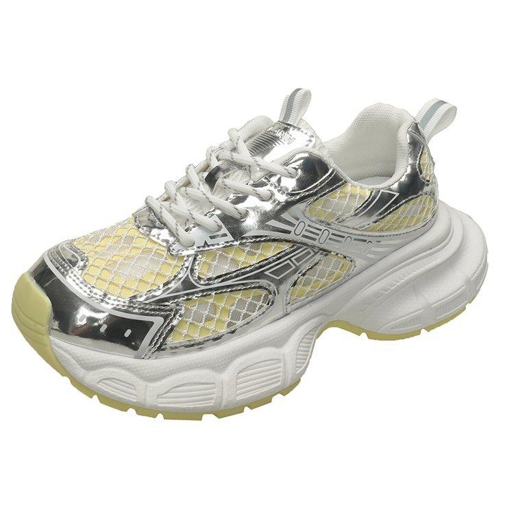 Thick-soled Thin-mesh Dad Shoes for Women In the Summer of 2025, the New European Version of Mesh Yarn, Breathable and Versatile Casual Sports Sh