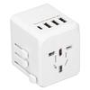 Reseadapter med 3 USB A 1 USB C Bärbar Tyst Resespänningsomvandlare för Hårtork