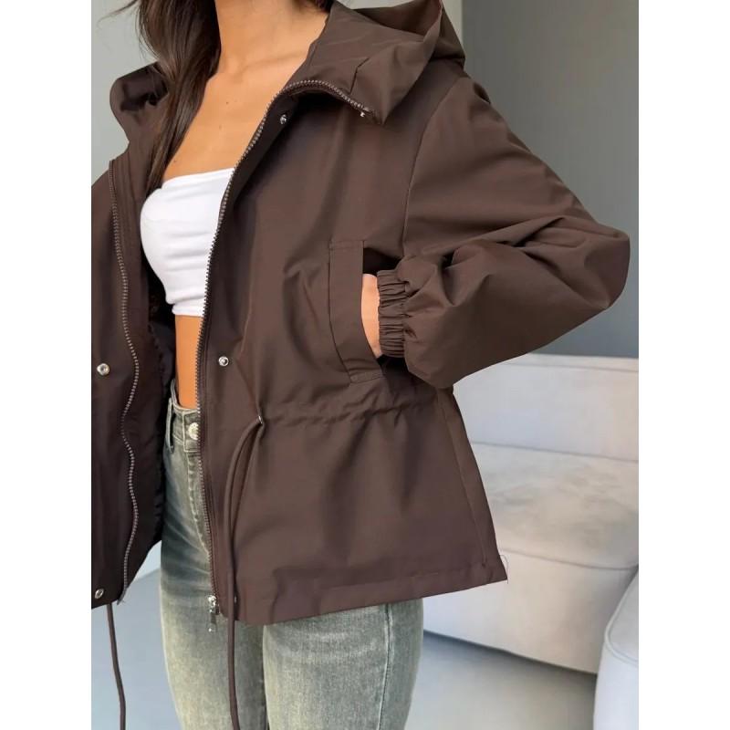 Womens Lightweight Waterproof Hooded Outdoor Jacket