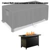 Modern Black Cover for Fire Pits for Rectangular Pits Features Close Fit Cord Buckles Waterproofed Outdoor Guard