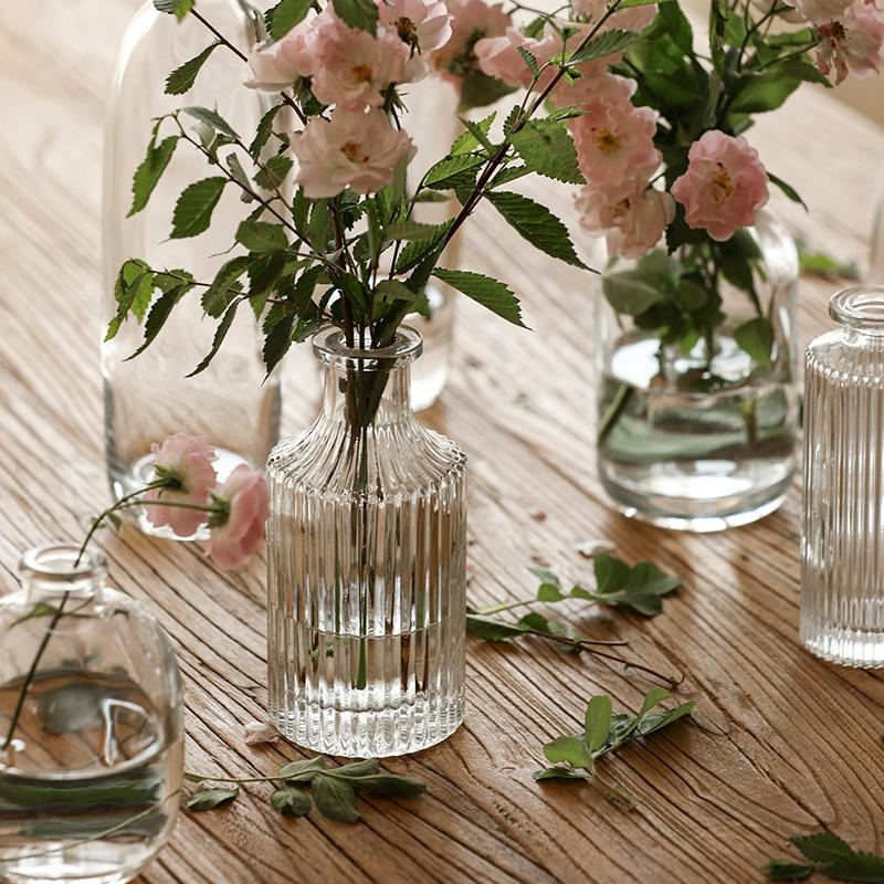Nordische Glasvase Aromatherapieflasche Hydroponik Kleiner Blumentopf Heim Esstisch Vasen Wohnzimmer Ästhetische Dekoration
