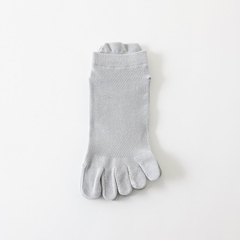Men's Summer Thin Pure Cotton Boneless Short Socks, Sweat-absorbing Mesh Breathable, Antibacterial and Deodorizing Toe Separation Socks