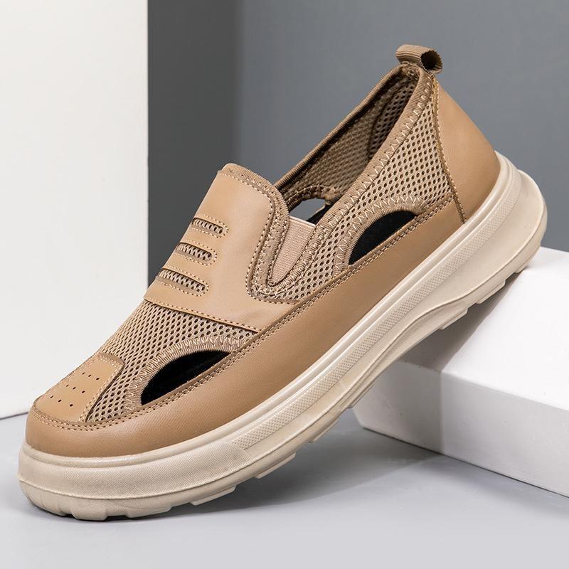 

Туфли из ткани с мягкой подошвой и вырезами — удобная и универсальная мужская обувь 44