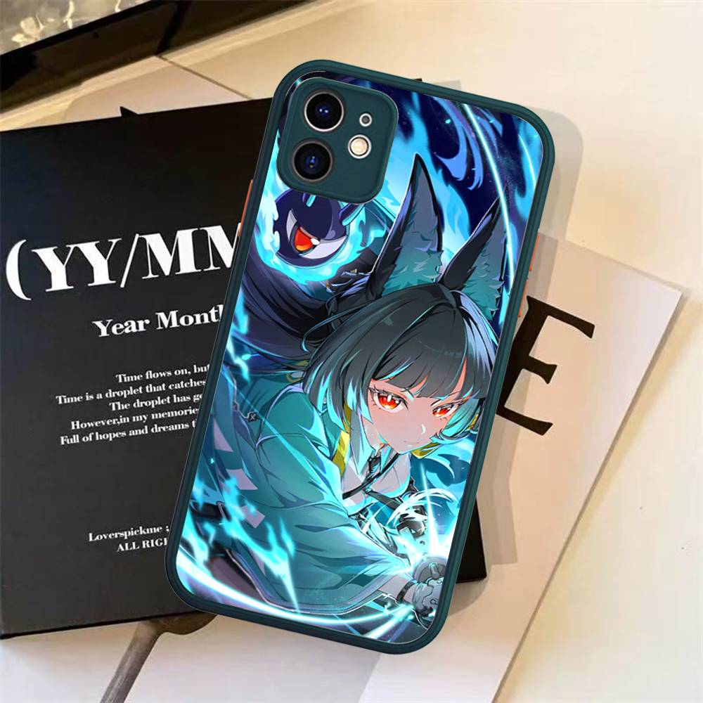 Hoshimi Miyabi ZZZ Phone Cases for iPhone 16 15 14 Plus 13 12 11 Pro Max Matte oft Bumper Phone Cover