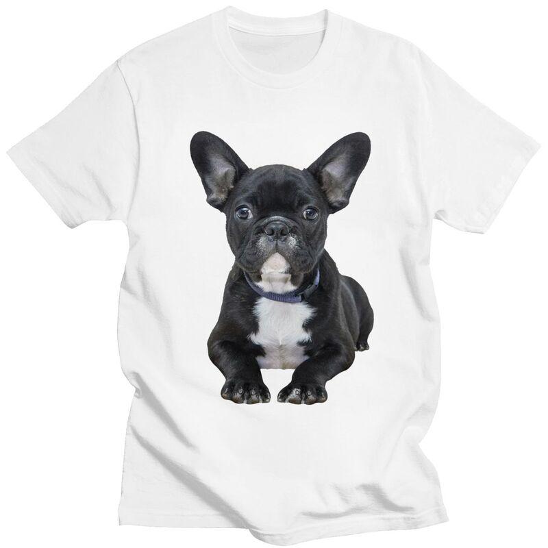 Custom French Bulldog T Shirt Men 100 Cotton Tshirt Frenchie Dog Tee Tops Streetwear Tshirt