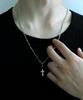 Nakedblood [Handmade]Silverdrop Halo Cross Necklace