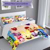 3pcs Happy Tree Friends Pattern Bedding Set Duvet Cover Set Includes Duvet Cover &pillowcases, Perfect All Season Bedroom Decoration & Gift