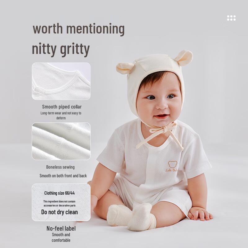 Labby Baby Summer Mesh Short Sleeve Romper Sleepsuit