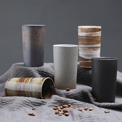 Retro Ceramic Coffee Cup Household Simple Japanese Coarse Pottery Mug Medieval Tea Cup Master Cup Water Cup