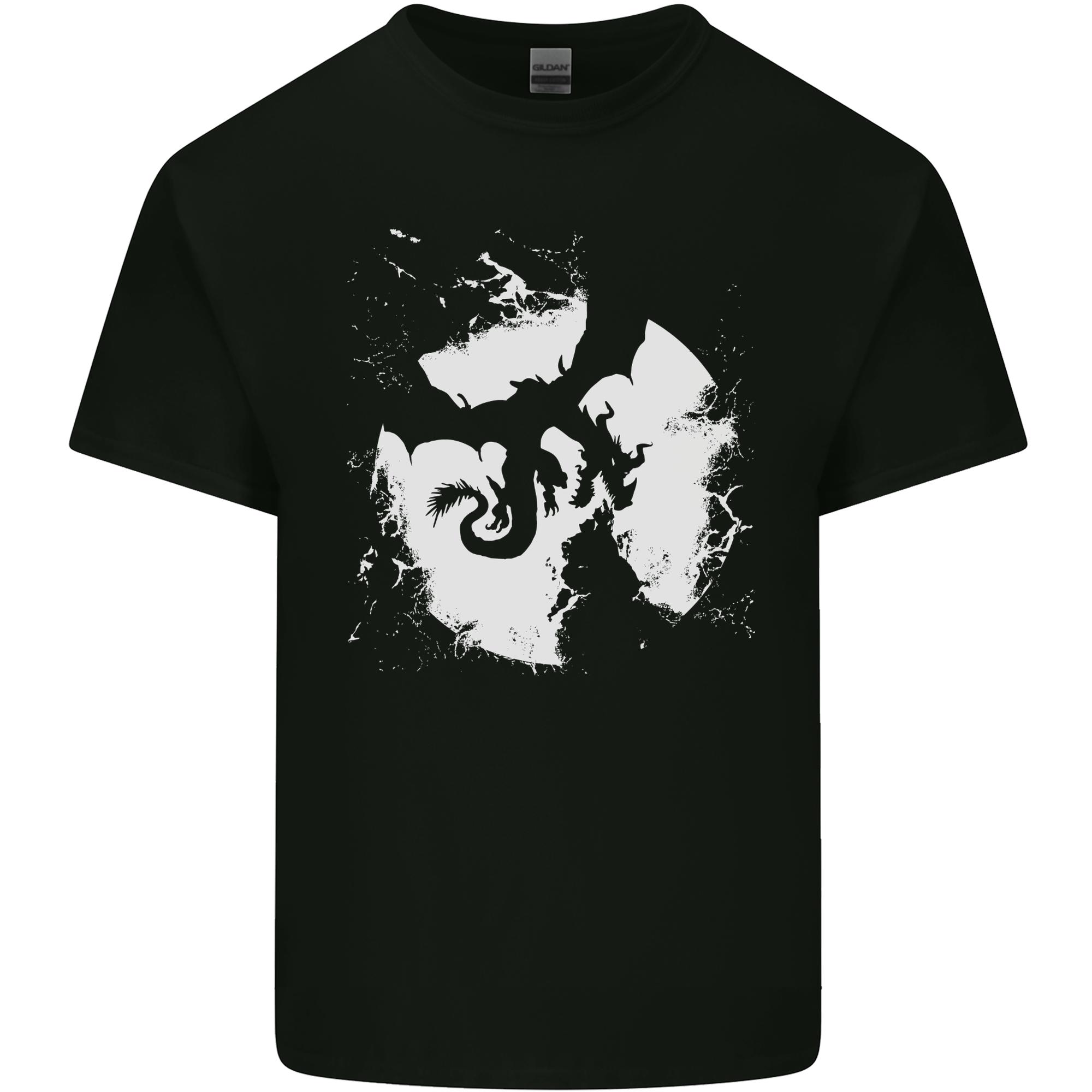 Dragon Moon Fantasy Unisexs Light Cotton TShirt S