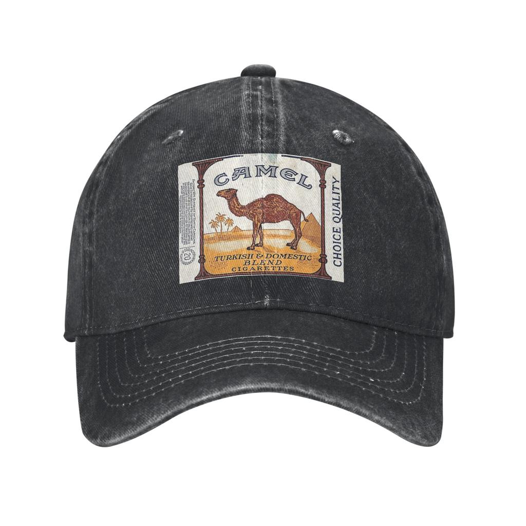 Unisex baseballové čepice Vintage velbloudí cigaretová krabička Džínová látka Letní sportovní baseballové kšiltovky Hip Hop čepice Casquette