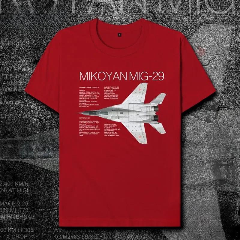 

Russian Mikoyan MIG29 Fighter Mens TShirt Cotton Round Neck Short Sleeve T Shirt S