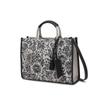 Daks Navy Flower Embroidery Jacquard Large Tote Bag Dcba5f655n2