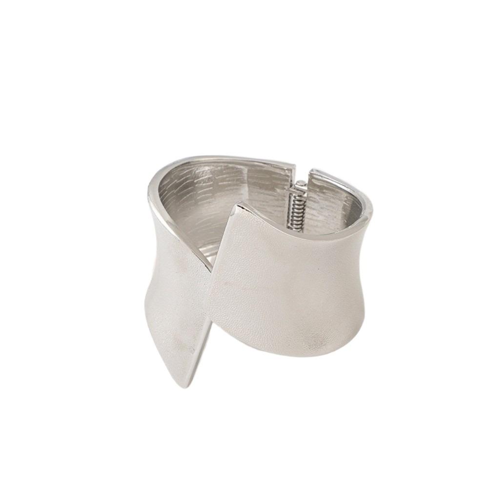 

Metal Chunky Heavy Bracelet Goth Fashion Punk Bangle Open Wide Open Bracelet Party Jewelry