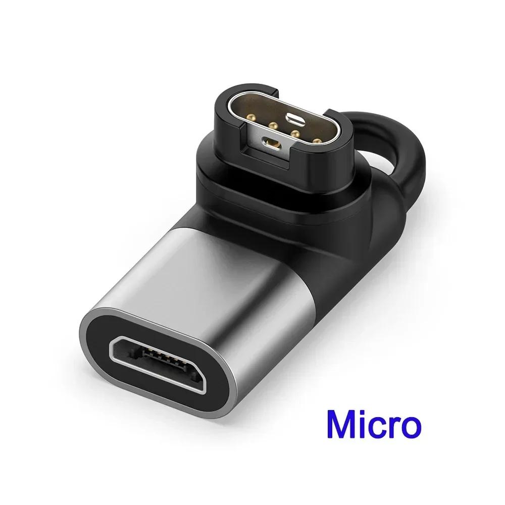 Charging Adapter for Garmin Fenix 7 7S 7X 6 6S 6X Forerunner 955 945 935 745 Micro USB Type C IOS Charger Adapter Watch Chargers