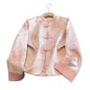 Silk Jacquard Plus Size Jacket for Middle-Aged Women – Chinese Style with Frog Buttons, Anti-aging, Spring/Autumn
