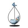 Creative Wrought Iron Hanging Wenzhu Succulent Small Green Plant Flower Pot Cartoon Resin Animal Cradle Flower Pot Desktop Decoration