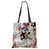 Abstract Print Casual Shoulder Bag Women Canvas Shopping Reusable Tote Bag 2022 Harajuku Travel School Book  Beach Handbag CLE