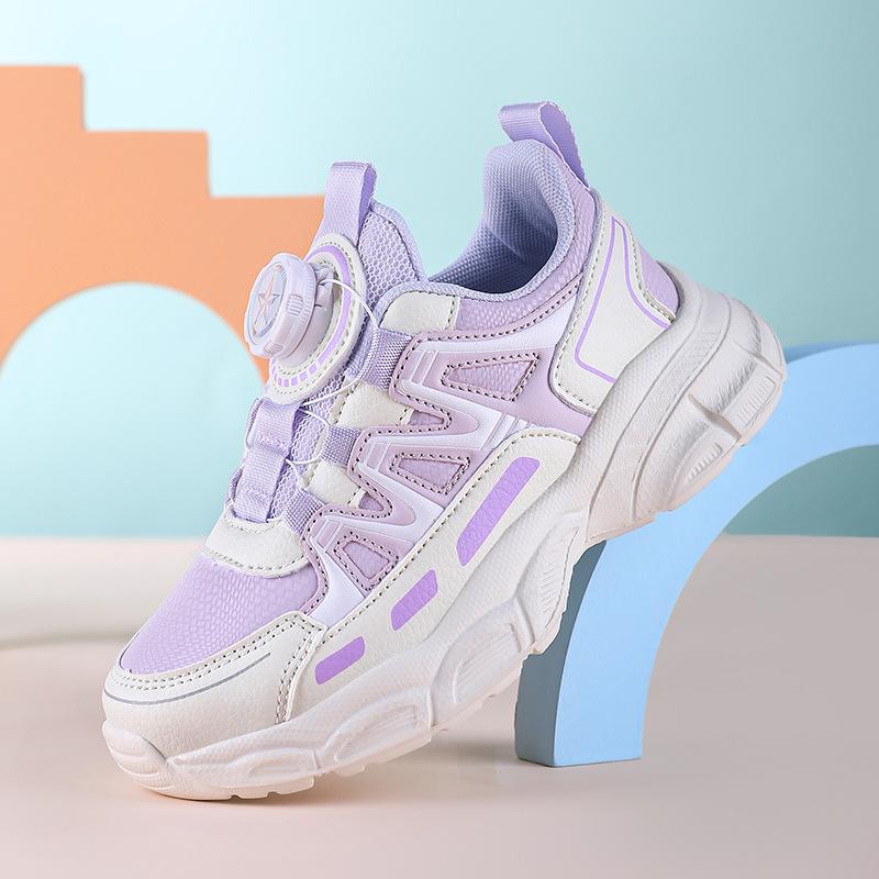 2025 Spring and Autumn Running Shoes Little White Shoes Mesh Girls New Summer Casual Hollow Girls Shoes Children