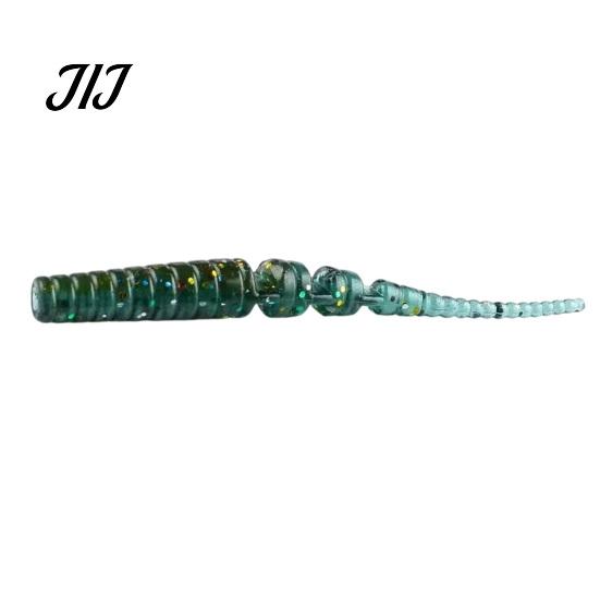 Tear Resistant Soft Baits 50Pcs Bionic Worm Bait, 40MM/0.37g 50MM/0.45g Artificial Lure with Needle Realistic Swimming Lures Tail, Swim for Freshwater