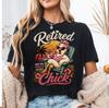 Retired Chick T-Shirt Funny Retirement Gift Tropical Beach Vacation Graphic Tee