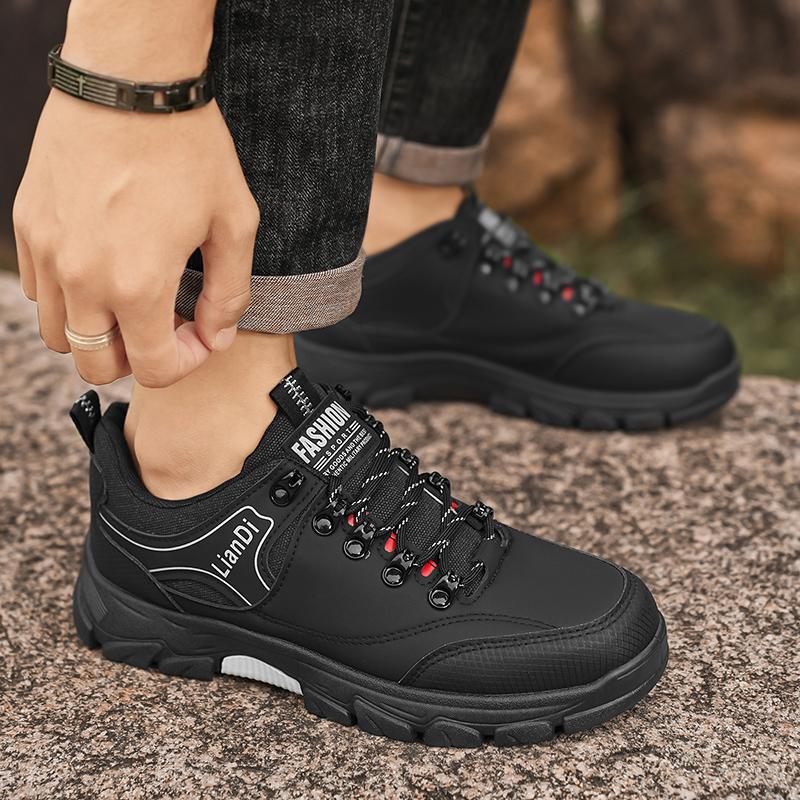 New Men's Sports Hiking Shoes 2025 Men's Anti Slip Training Shoes Leather Outdoor Oversized 48 Autumn Hiking and Jogging Shoes