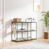 3-Tier Plant Stand. 100 cm High Flower Stand with Shelves. Multi-Tier Steel, Dark Green