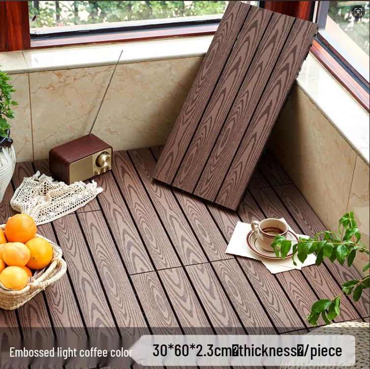 Wasserdichte, wartungsfreie WPC-Terrassendielen für Terrassen, Gärten und Balkone - Selbstverlegend und korrosionsbeständig