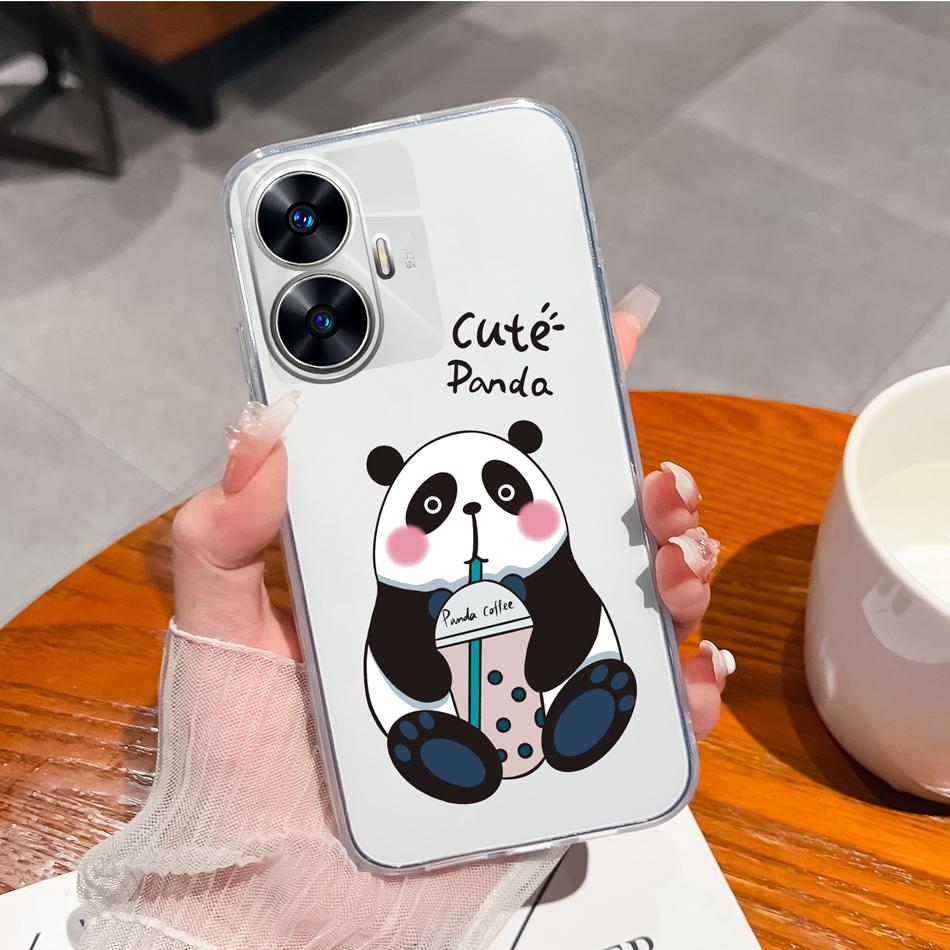 For OPPO Realme C55 C53 Phone Case Creative Soft TPU Silicone Clear Anti Drop Back Cover For Realme C 55 53 RealmeC55 Funda Capa