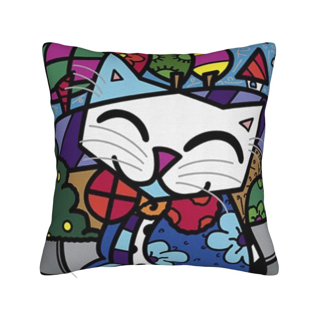 B-BrittoES Pillow Cover Cute Funny Pillow Case For Sofa Home Decoration Square Cushion Cover Birthday Present
