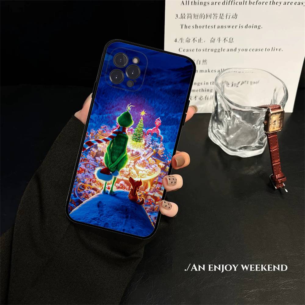 C-Christmas G-Green M-Monsters Phone Case For IPhone 16 15 8 7 6 6S Plus X SE XR XS 14 11 12 13 Mini Pro Max Mobile Case