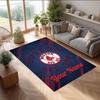 Boston Red Sox Crystal Velvet Rug, Custom Name Text Personalized Non‑Slip Floor Mat for Home Decor Gift