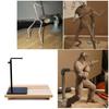 Clay Modeling Stand Metal Display Holder with Slip Resistant Base Height Adjustable for Clay Sculpting and Modelling