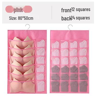 Wall-Mounted Multi-Layer Mesh Hanging Storage Bag for Underwear and Accessories