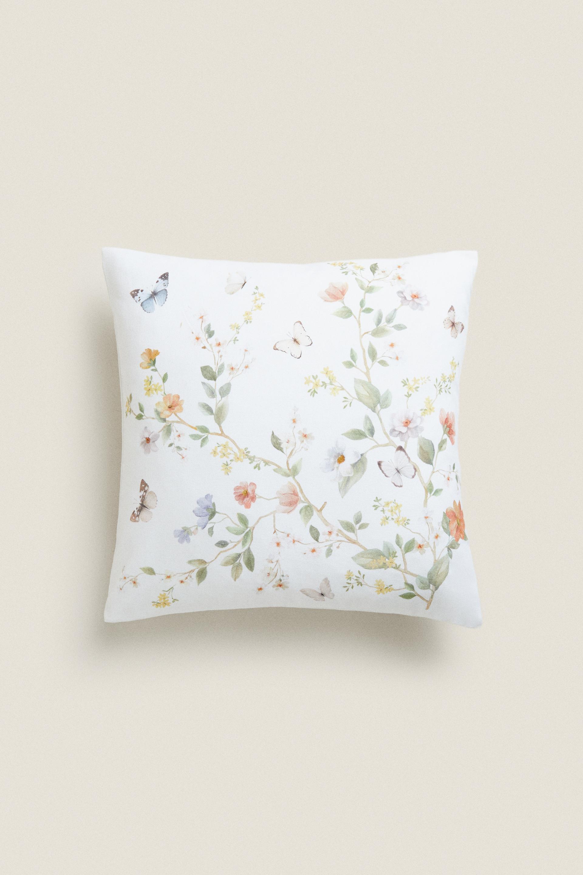 

ЧЕХОЛ НА ПОДУШКУ С ЦВЕТОЧНЫМ ПРИНТОМ