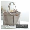 ALTROSE Large Canvas Tote Bag with A4 M0809 Black Women's Dividers, Plain, Size,