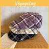 Checkered Fashion Pattern Women Casual Duckbill Cap For Summer And Autumn